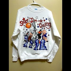 Vintage Space Jam The Challenge Sweatshirt 1996 Freeze Crew Neck Men’s L